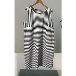 Talbots Blue & White Striped Sleeveless Dress Plus Size 18 NWOT